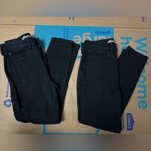 Eddie Bauer Black Slightly Curvy-High Rise Skinny Pants lot of 2. Size 8 Women